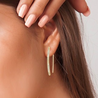 So Charm Σκουλαρίκια διακοσμημένα με Κρύσταλλα Swarovski, Χρυσό BS2...