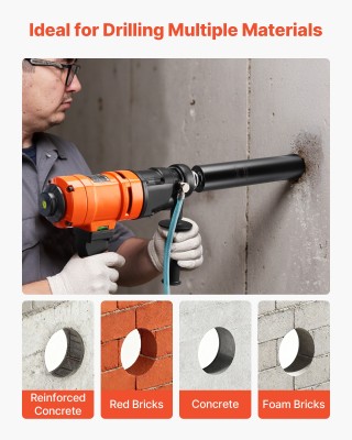 VEVOR Υγρό Διαμαντοφόρο Καροτιέρας για Οπλισμένο Σκυρόδεμα και Τοιχ... VEVOR Υγρό Διαμαντοφόρο Καροτιέρας για Οπλισμένο Σκυρόδεμα και Τοιχ...