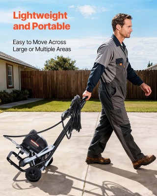 VEVOR Ηλεκτρικός Αερόσπρευστης Βαφής 650W με Καρότσι - Υψηλής Πίεση...