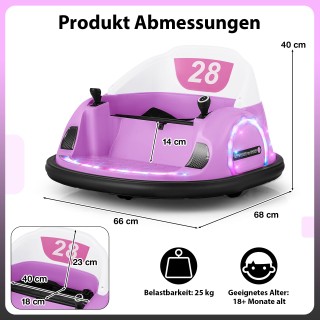 Costway  Ροζ Ηλεκτρικό Παιχνιδοαυτοκίνητο 12V για Μικρά Παιδιά με 3...