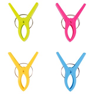 Galileo Σετ 4 Μεγάλες Ανθεκτικές Μανταλάκια από Πλαστικό PP Αντιανε...