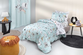 Guy Laroche Σετ 3τμχ Παιδικά Σεντόνια Zootopia Aqua-Grey 165x250, 1...