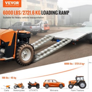 VEVOR Αλουμινένιες Ράμπες 72 x 15 6000 LBS (Σετ 2) LJSL72X15INCLGW... VEVOR Αλουμινένιες Ράμπες 72 x 15 6000 LBS (Σετ 2) LJSL72X15INCLGW...