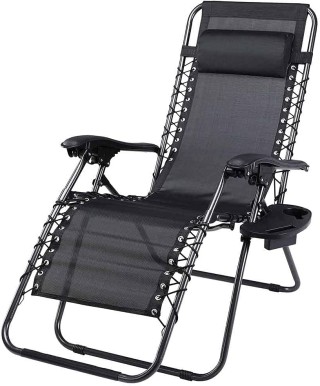 BAKAJI  Πτυσσόμενη Πολυθρόνα Κήπου Βαρύτητας Μηδέν Ατσάλι Texilene ...