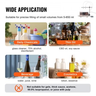 Διπλό Ακροφύσιο Αυτόματης Πλήρωσης Υγρών VEVOR 5-650ml  WSDBGYGZJ06...