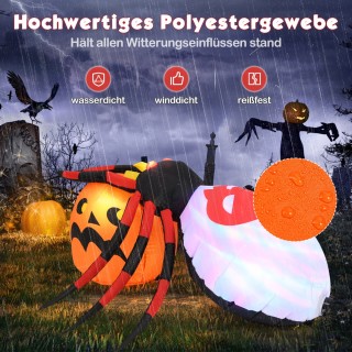 Costway Φουσκωτή Αράχνη σε Κολοκύθα με LED Φώτα για το Halloween C... Costway Φουσκωτή Αράχνη σε Κολοκύθα με LED Φώτα για το Halloween C...