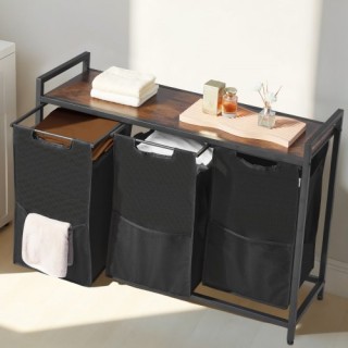 VEVOR Τρίχωρος Διαχωριστής Ρούχων με Αποσπώμενες Τσάντες και Μεταλλ...