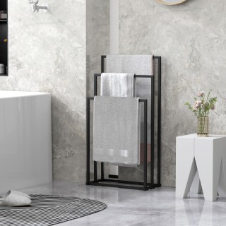 HOMCOM Επιδαπέδια Πετσετοθήκη με 3 Βραχίονες από Ατσάλι, 45x21.5x85... HOMCOM Επιδαπέδια Πετσετοθήκη με 3 Βραχίονες από Ατσάλι, 45x21.5x85...