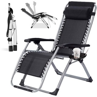 BAKAJI  Πτυσσόμενη Ξαπλώστρα Εξωτερικού Χώρου με Εξαιρετικά Ανθεκτι...