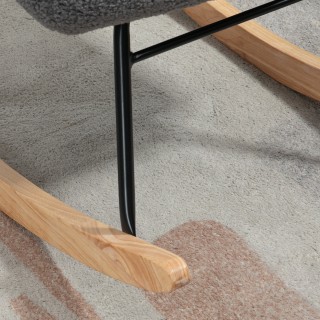 HOMCOM Επενδεδυμένη Κουνιστή Πολυθρόνα από Ξύλο και Ατσάλι για Σαλό... HOMCOM Επενδεδυμένη Κουνιστή Πολυθρόνα από Ξύλο και Ατσάλι για Σαλό...