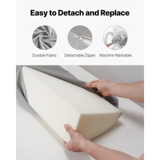 VEVOR Μαξιλάρι Σφήνα Κεφαλαριού 76 x 6 x 4.5 για Κενό Κρεβατιού 0-4...