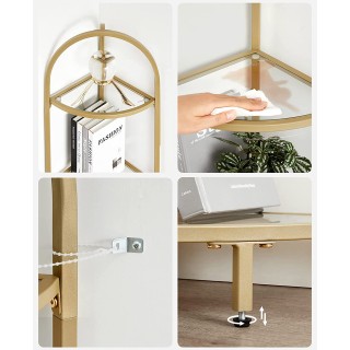 VASAGLE 5 Επιπέδων Γωνιακή Ραφιέρα, Χρυσή 28 x 28 x 158 cm VASAGLE... VASAGLE 5 Επιπέδων Γωνιακή Ραφιέρα, Χρυσή 28 x 28 x 158 cm VASAGLE...