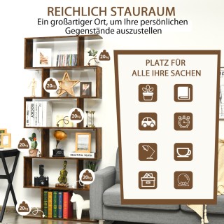 Costway  Μοντέρνα και Πολυχρηστική Βιβλιοθήκη από Φιλική προς το Πε...