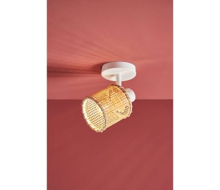 Ostaria Μεταλλικό Σποτ Μπαμπού Μαχίνα Λευκό Φυσικό - Μπαμπού Πιστοπ...