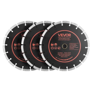 VEVOR Διαμαντόδισκοι 230 mm για Σκυρόδεμα, 3 τεμ., Οπή 22,2 mm HNTJ... VEVOR Διαμαντόδισκοι 230 mm για Σκυρόδεμα, 3 τεμ., Οπή 22,2 mm HNTJ...