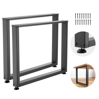 VEVOR Μεταλλικά Τετράγωνα Πόδια Τραπεζιού 750 x 900 mm, Σετ 2, Μαύρ...