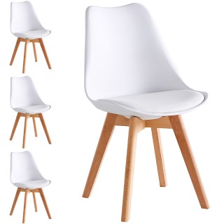 Shally Dogan Σετ 4 Καρέκλες Τραπεζαρίας Λευκές Πολυθρόνα Γραφείου ... Shally Dogan Σετ 4 Καρέκλες Τραπεζαρίας Λευκές Πολυθρόνα Γραφείου ...