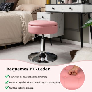 Costway  Πολυλειτουργικό Σκαμπό Μακιγιάζ με Ρυθμιζόμενο Ύψος και Απ...