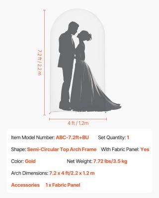 VEVOR Χρυσή Μεταλλική Καμάρα Διακόσμησης, Σταθερή & Εύκολη Συναρμολ... VEVOR Χρυσή Μεταλλική Καμάρα Διακόσμησης, Σταθερή & Εύκολη Συναρμολ...