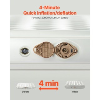 VEVOR Φουσκωτό Στρώμα Αέρα με Σκελετό & Αντλία για 2 Άτομα 600lbs S... VEVOR Φουσκωτό Στρώμα Αέρα με Σκελετό & Αντλία για 2 Άτομα 600lbs S...