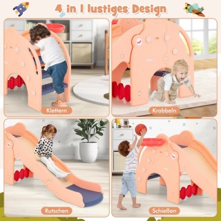 Costway Παιδική Τσουλήθρα 4-σε-1 με Σχήμα Ελέφαντα και Μπάσκετ για... Costway Παιδική Τσουλήθρα 4-σε-1 με Σχήμα Ελέφαντα και Μπάσκετ για...