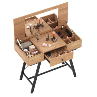 Costway Καλλυντικό Τραπέζι 96.5 × 46.5 × 80.5 εκ με Μεγάλο Καθρέφ... Costway Καλλυντικό Τραπέζι 96.5 × 46.5 × 80.5 εκ με Μεγάλο Καθρέφ...