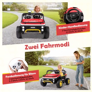 Costway Διθέσιο Ηλεκτρικό Παιδικό Αυτοκίνητο 24V με Κόρνα, Μουσική ...