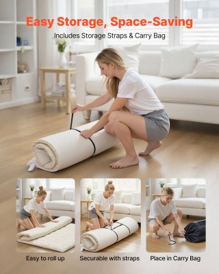 VEVOR Ιαπωνικό Στρώμα Τατάμι, Διπλώνεται, Με Τσάντα Αποθήκευσης & Σ... VEVOR Ιαπωνικό Στρώμα Τατάμι, Διπλώνεται, Με Τσάντα Αποθήκευσης & Σ...