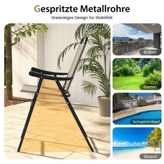 Costway  Σετ Σκαμπό Μπαρ Βεράντας Υψηλής Άνεσης και Αντοχής για Εξω...