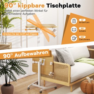 Costway  Πολυμορφικό Τροχήλατο Βοηθητικό Τραπεζάκι με Ρυθμιζόμενο Ύ...