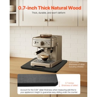 VEVOR Μαύρος Συρόμενος Δίσκος 13 x 16 ιντσών για Καφετιέρα CFSBHK13...