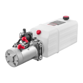 VEVOR Υδραυλική Μονάδα 6L, Μονής Ενέργειας, 12V DC με Μεταλλικό Δοχ...