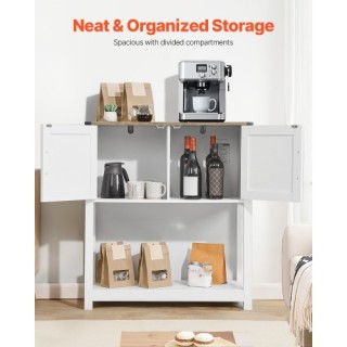 VEVOR Τραπέζι Καφέ 3 Επιπέδων με Μαγνητικές Πόρτες Καφέ Λευκό BSZSJ... VEVOR Τραπέζι Καφέ 3 Επιπέδων με Μαγνητικές Πόρτες Καφέ Λευκό BSZSJ...