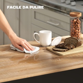 HOMCOM Πάγκος Μπαρ Νησίδας Κουζίνας με 3 Ράφια για Καθιστικό και Σα...