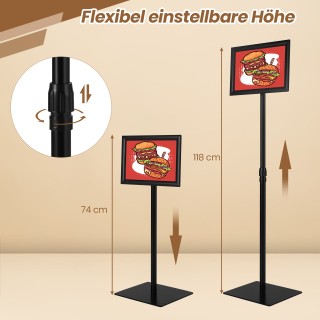 Costway Σετ 2 Σταντ Παρουσίασης Α4 με Βαρύ Ποδαρικό - Ανθεκτικό Μετ... Costway Σετ 2 Σταντ Παρουσίασης Α4 με Βαρύ Ποδαρικό - Ανθεκτικό Μετ...