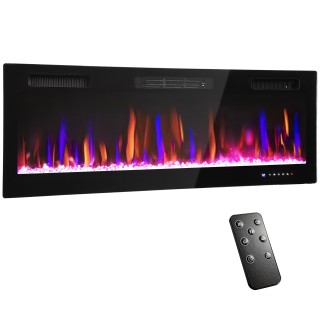 HOMCOM Ηλεκτρικό Πάνελ Εντοιχιζόμενου ή Τοίχου με Ρυθμιζόμενη Θερμο...
