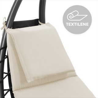 BAKAJI Ξαπλώστρα Παραλίας με Ομπρέλα Αιώρα Κήπου Ατσάλι Μπεζ 02842178