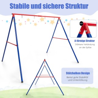 Costway Μεγάλη Μεταλλική Βάση Κούνιας με Ανθεκτικό Πλαίσιο Α-Σχήματ... Costway Μεγάλη Μεταλλική Βάση Κούνιας με Ανθεκτικό Πλαίσιο Α-Σχήματ...