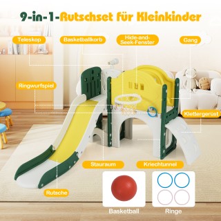 Costway Παιδική Τσουλήθρα με Αναρριχητικό Πλαίσιο & Παιχνιδοτούνελ ... Costway Παιδική Τσουλήθρα με Αναρριχητικό Πλαίσιο & Παιχνιδοτούνελ ...