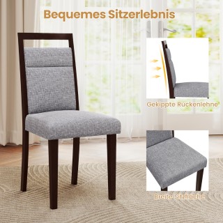 Costway Σετ 2 Καπιτονέ Καρέκλες Τραπεζαρίας με Μαξιλαρωμένο Κάθισμα...