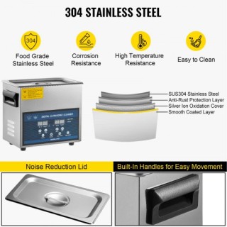 VEVOR 6L Υπερηχητικός Καθαριστής Διπλής Συχνότητας με Θερμαντήρα γι... VEVOR 6L Υπερηχητικός Καθαριστής Διπλής Συχνότητας με Θερμαντήρα γι...