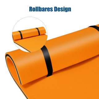 Costway Πλωτό στρώμα νερού 220 x 90 x 4 cm Πορτοκαλί+Μαύρο OP70098OR Costway Πλωτό στρώμα νερού 220 x 90 x 4 cm Πορτοκαλί+Μαύρο OP70098OR