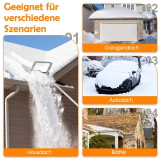 Costway Ρυθμιζόμενος Αποχιονιστής Οροφής με Αφαιρούμενες Ράβδους κα...