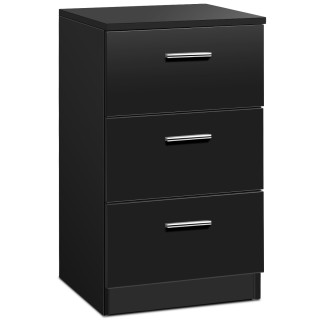 Costway Κομοδίνο με 3 Συρτάρια από Μοριοσανίδα 38 x 67 x 35cm Μαύρο... Costway Κομοδίνο με 3 Συρτάρια από Μοριοσανίδα 38 x 67 x 35cm Μαύρο...