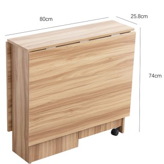 BAKAJI  Τραπέζι Τραπεζαρίας Γραφείο με Βιβλιοθήκη Πτυσσόμενο Επεκτά...