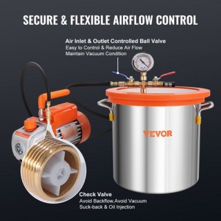 Σετ Θαλάμου Κενού 19L & Αντλίας 3.5 CFM VEVOR, για Σταθεροποίηση Ξύ... Σετ Θαλάμου Κενού 19L & Αντλίας 3.5 CFM VEVOR, για Σταθεροποίηση Ξύ...