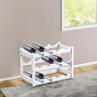 BAKAJI Λευκή Μπαμπού Κάβα Κρασιών με 12 Θέσεις για Μπουκάλια Ποτών... BAKAJI Λευκή Μπαμπού Κάβα Κρασιών με 12 Θέσεις για Μπουκάλια Ποτών...