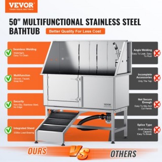 Σταθμός Μπάνιου Κατοικίδιων VEVOR 1.27M με Ράμπα, Επαγγελματική Ανο... Σταθμός Μπάνιου Κατοικίδιων VEVOR 1.27M με Ράμπα, Επαγγελματική Ανο...