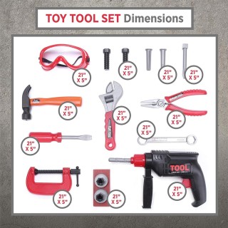 BAKAJI Παιδική Κασετίνα Εργαλείων Παιχνιδιού 22 τμχ με Τριβείο Δράπ... BAKAJI Παιδική Κασετίνα Εργαλείων Παιχνιδιού 22 τμχ με Τριβείο Δράπ...