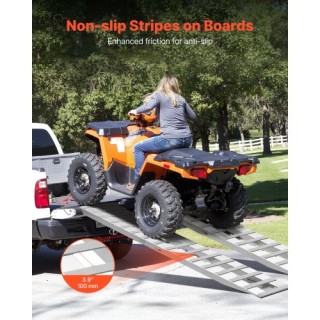 VEVOR Σετ 2 Αλουμινένιες Ράμπες Φόρτωσης 2400 x 380 mm, Φορτίο 2721... VEVOR Σετ 2 Αλουμινένιες Ράμπες Φόρτωσης 2400 x 380 mm, Φορτίο 2721...